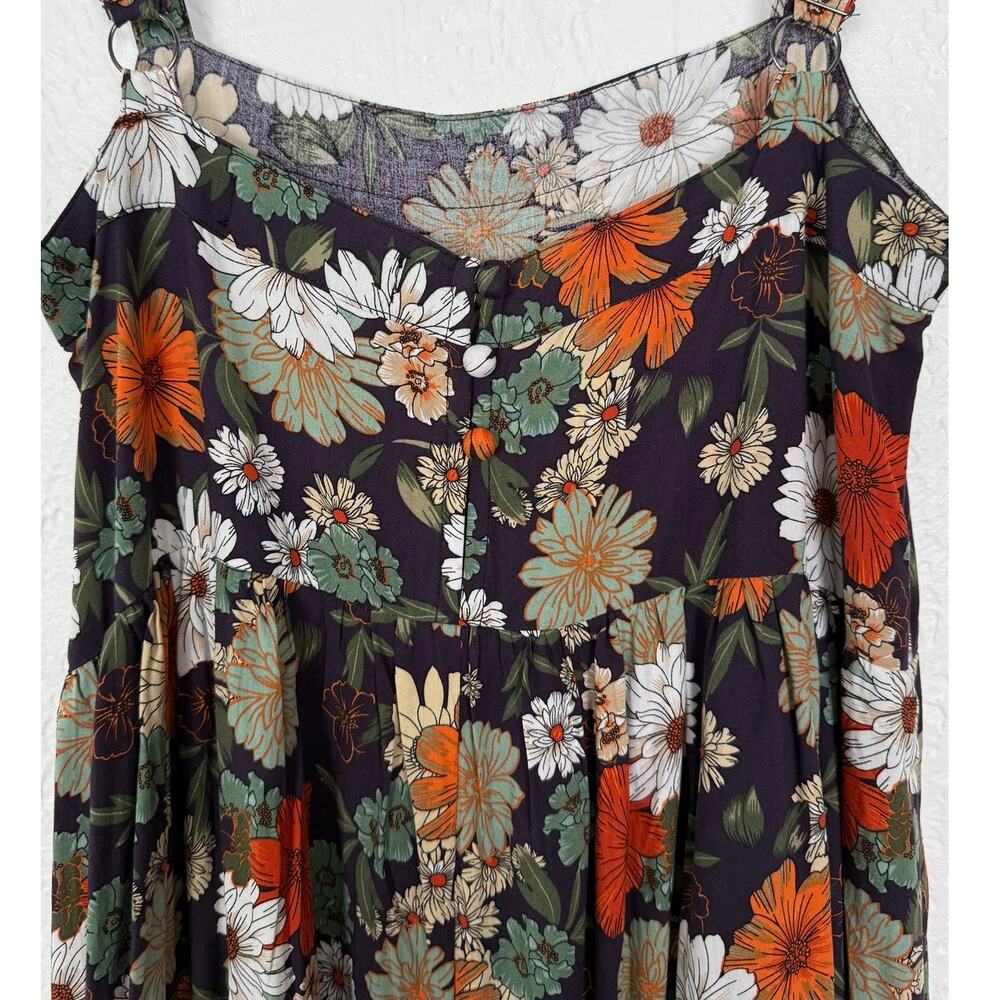 Natural Life Patti Floral Sleeveless Wide Leg Jumpsuit Boho Size XS - Picture 4 of 6